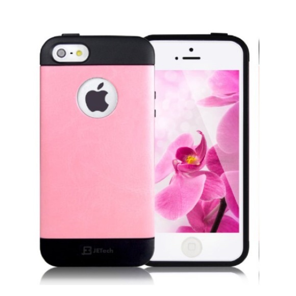 JETech Accessories - Pink Faux Leather iPhone 5/5s Case📱