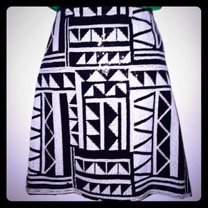 Vince Camuto tribal sequin skirt 8 msrp $130 New