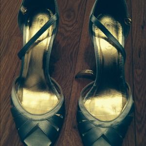 COACH Pamela satin strappy sandal, Lt blue, sz 8