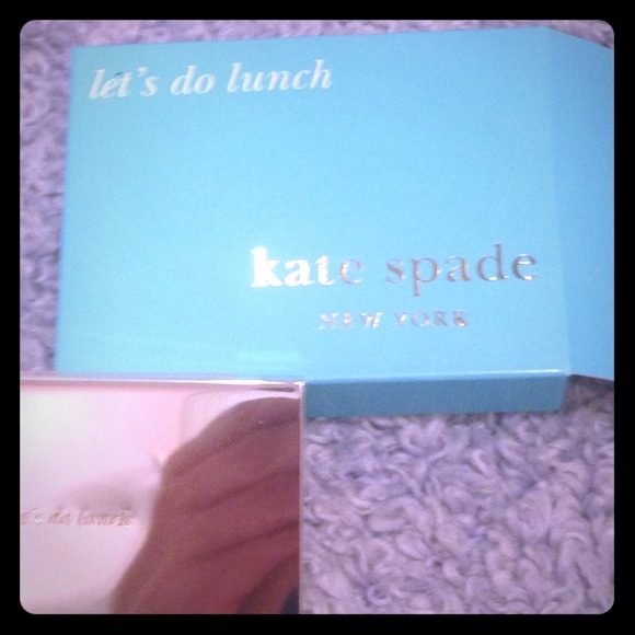 Kate spade new silver business card holder