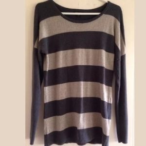 Banana Republic Striped Sweater Gold & Grey