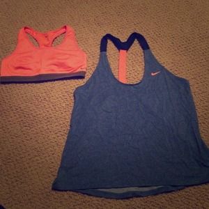Workout bra and workout tank