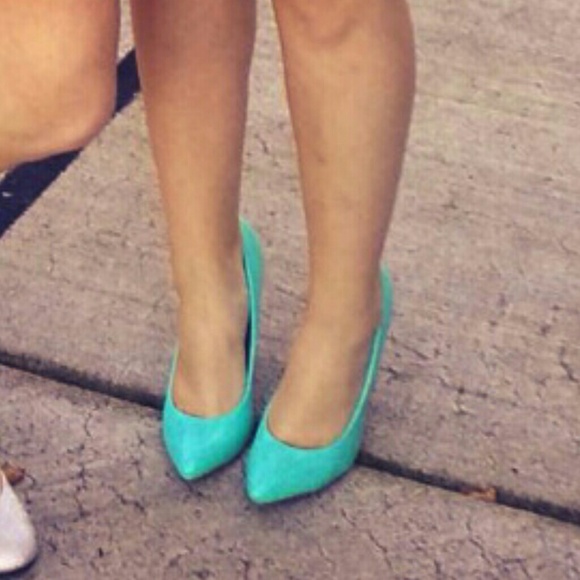 Seafoam Green high heels