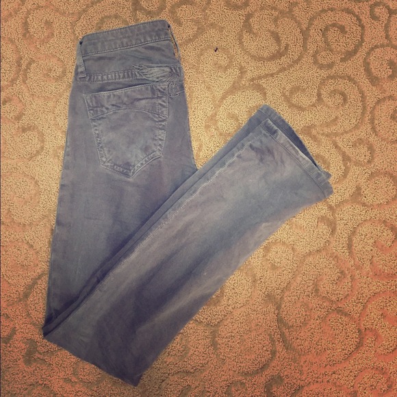 Robins straight studded jeans in charcoal