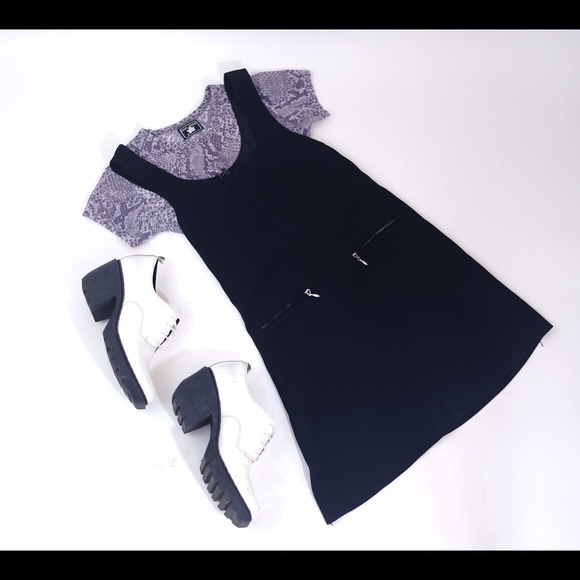 90s black pinafore sz small