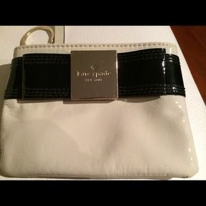 Kate Spade cream color black bow wallet fits phone