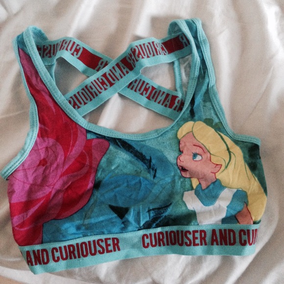 Hot Topic Alice in Wonderland sports bra
