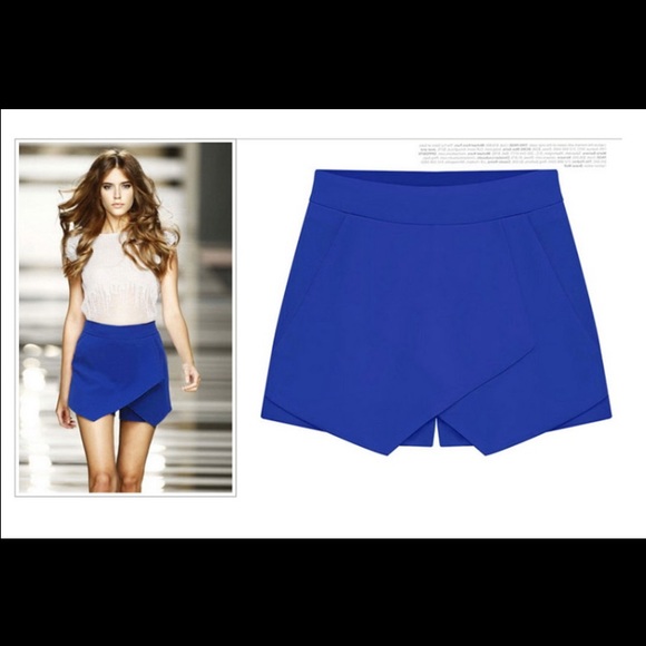 Asymmetrical Royal Blue Skirt - Picture 1 of 2