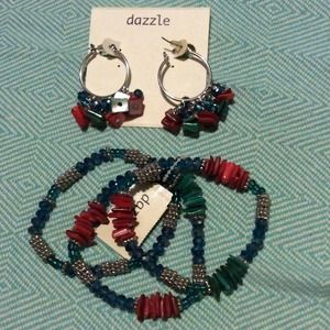 Earring and bracelet set