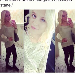 Nude cut out sweater