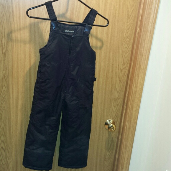 Kids Black Snow Pants
