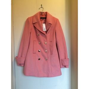 Pink double breasted pea coat / trench (BRAND NEW)