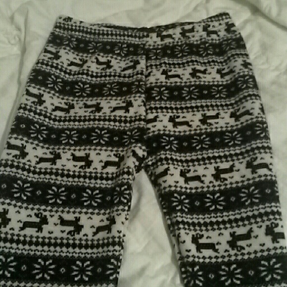 Black and white warm leggings - Picture 2 of 2