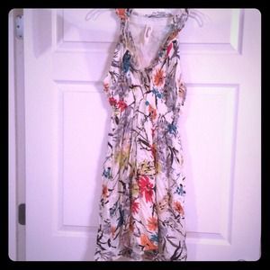 Floral deep V dress
