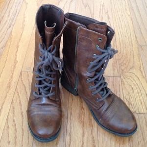 Target Mossimo Khalea Combat Boots Cognac Size 6.5