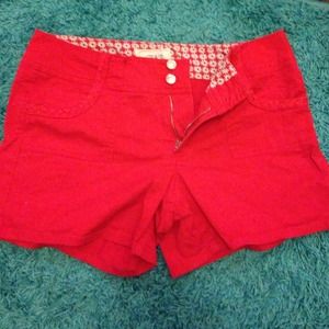 💋 Red denim shorts 💋