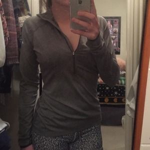 Gray NikePro Dri-Fit Half Zip