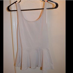 Cream/orange Fit and Flare top