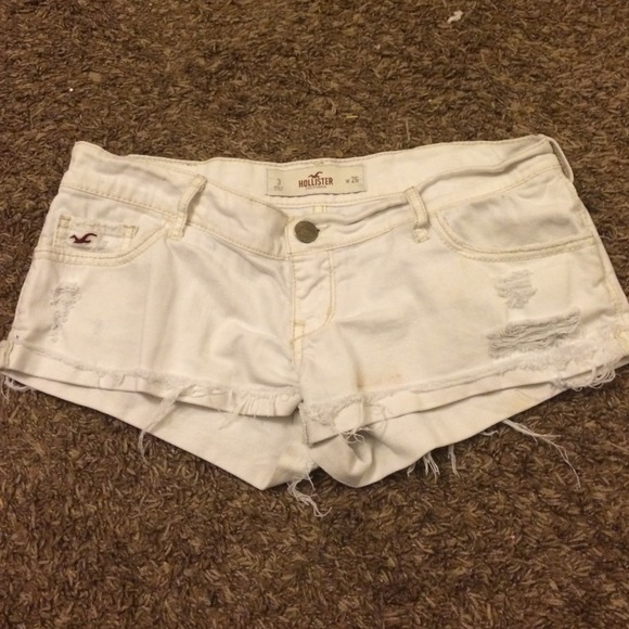 Hollister white shorts