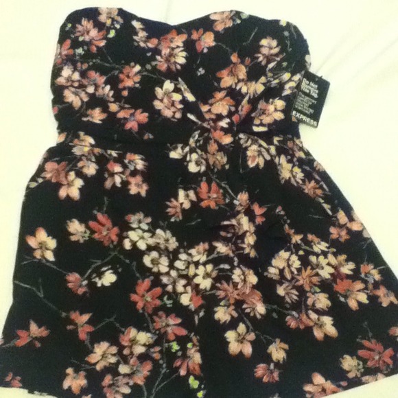 Express Floral One Piece Shorts