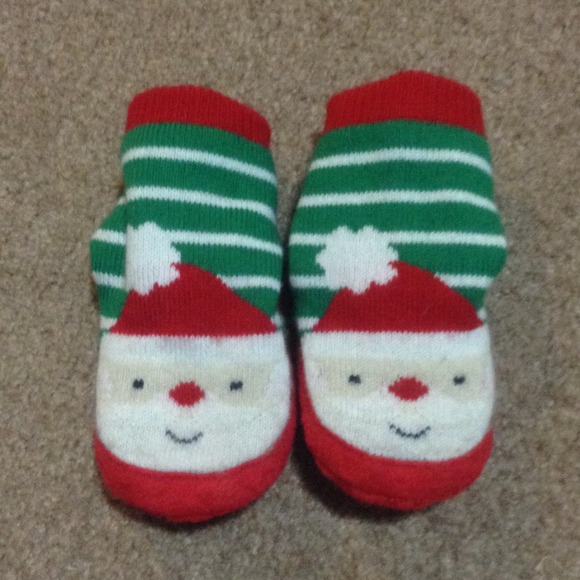 Infant Santa slippers