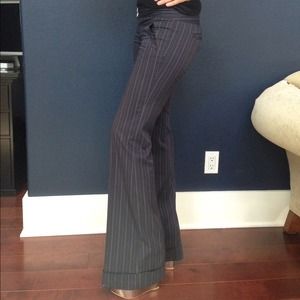 Frankie B size 4 pants navy blue/white pinstripes