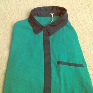 Green two toned Button Down shirt 😄