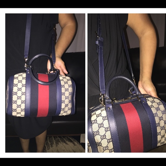 Vintage Gucci Vintage Web Original Canvas Boston - Picture 3 of 4