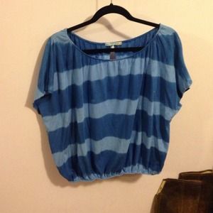 Open back striped top