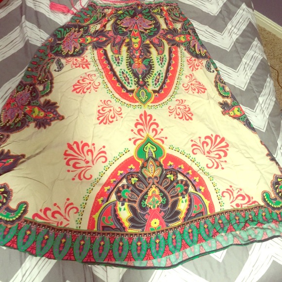 Paisley maxi skirt