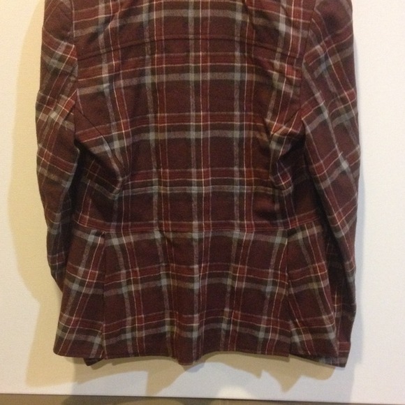 Plaid wool/cotton jacket with silk lining - Picture 3 of 4