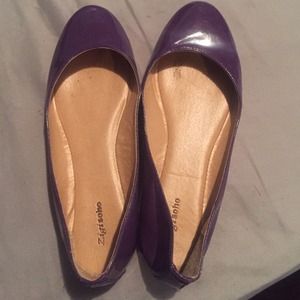 Royal purple ballet flats