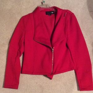 ON HOLD Red Moto Jacket