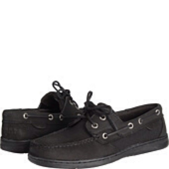 Black Sperry Topsiders