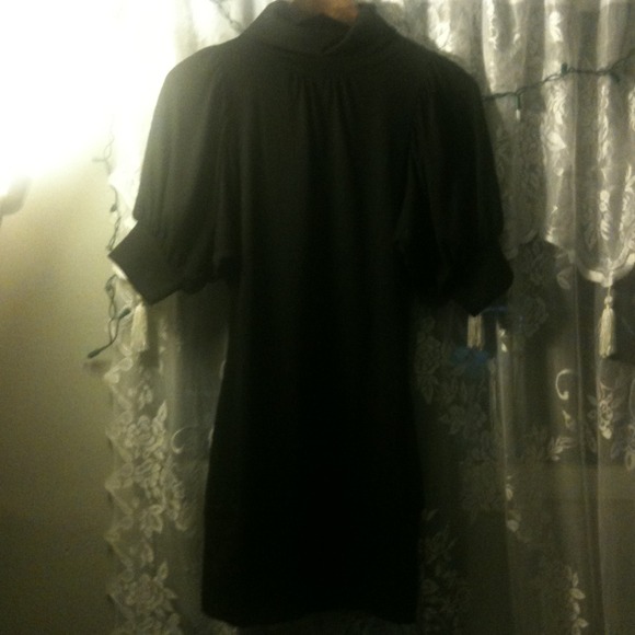 Fitted turtleneck dress