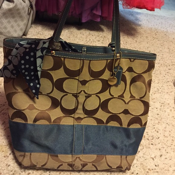 Authentic blue coach bag