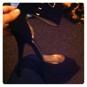 Black stiletto heels bought at Charlotte Russe