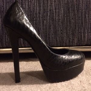 Black platform heels