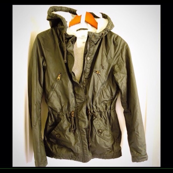 GREY!! Faux Sherpa lined jacket