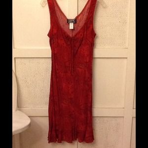 Red/ orange paisley dress