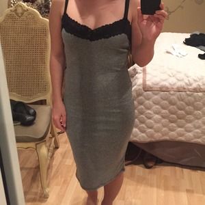 Grey midi dress size sm