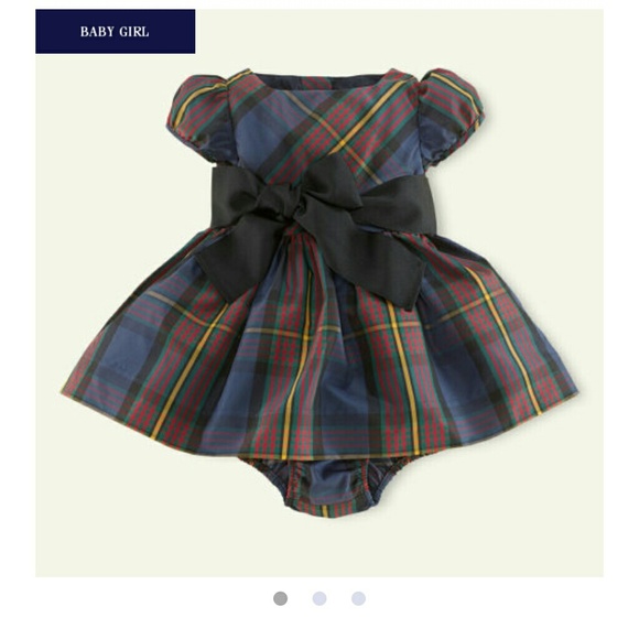 Ralph Lauren Tartan taffeta dress size 9 months