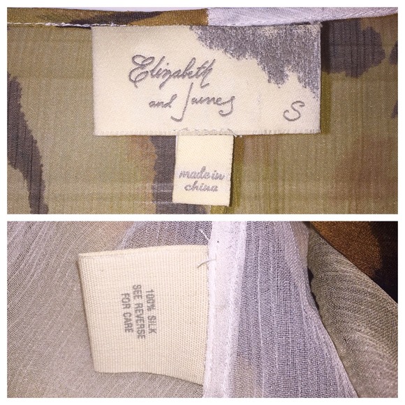 SOLD - Elizabeth and James Tiger Print Silk Top - Picture 3 of 4