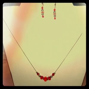 Necklace and earrings