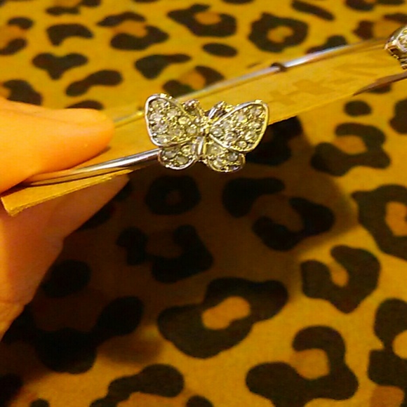Rhinestone Butterfly Bangle - Picture 3 of 3