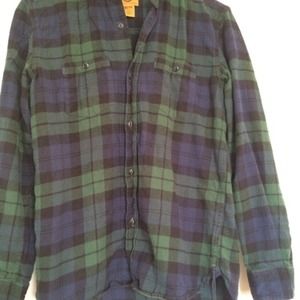 Green and blue UO flannel