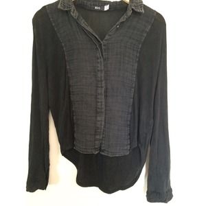 Black grey Blouse BDG