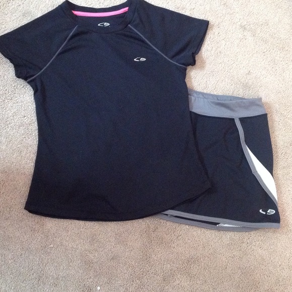Other - Girls Black Top/Skort Set