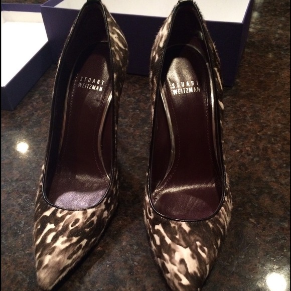 Stuart Weitzman fur pumps