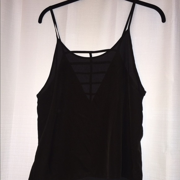 Black cage back tank